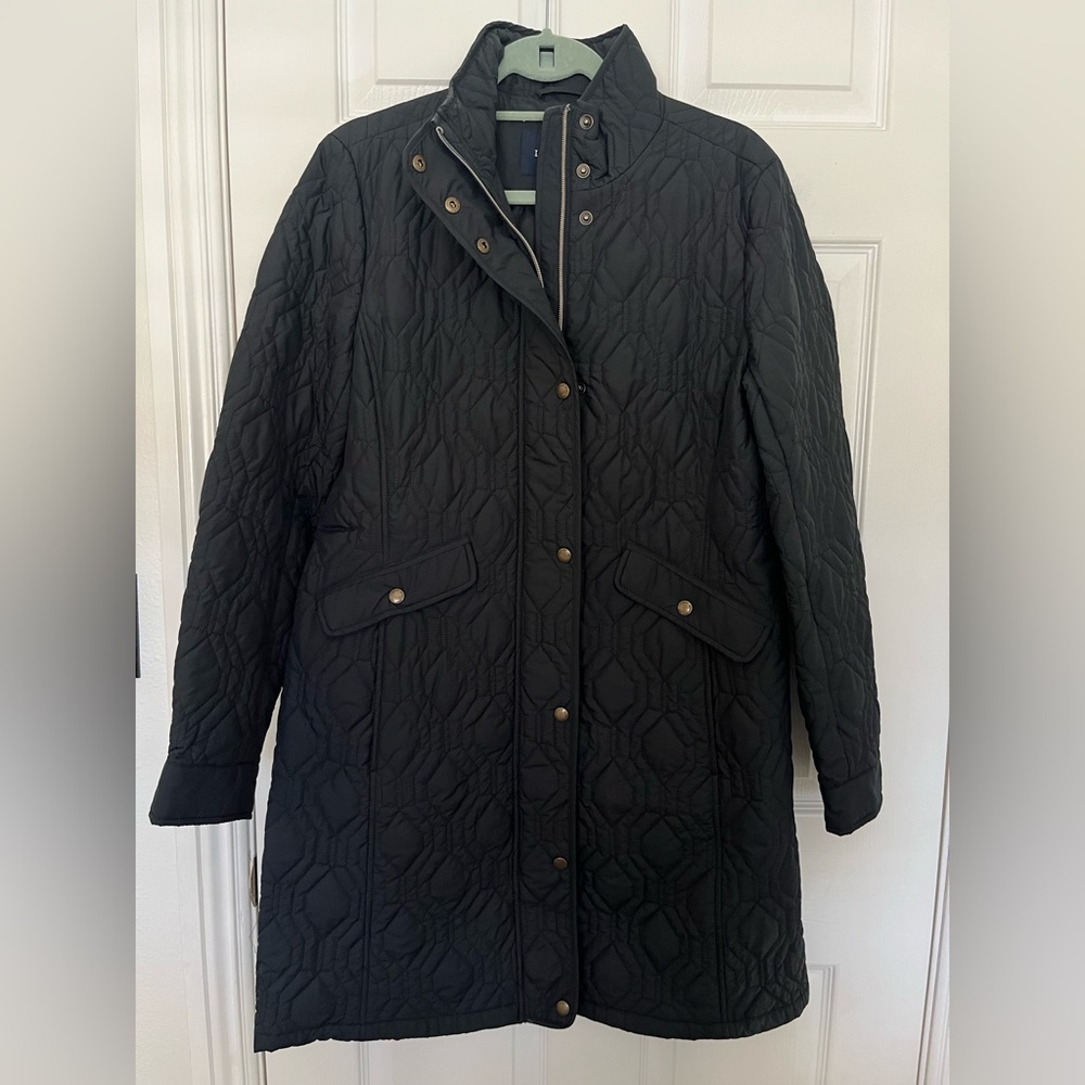 Land’s End Women’s Black Quilted Coat